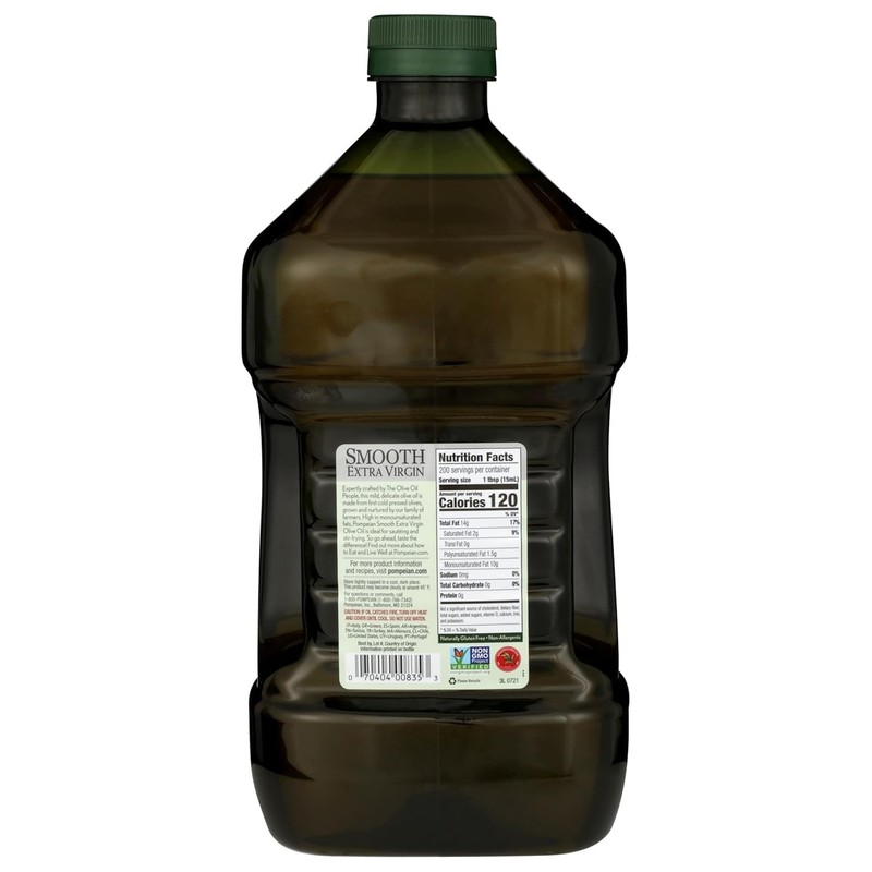 PPompeian Smooth Extra Virgin Olive Oil, First Cold Pressed, 101 Fl Oz HOT NEW gallery