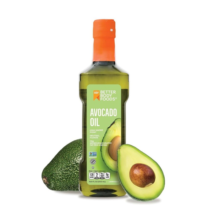 BetterBody Foods Refined Avocado Oil, Non-GMO Cooking Oil, 16.9 Fl Oz