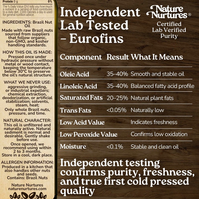 Brazil Nut Oil Cooking Raw Unrefined First Cold-Pressed Below 30C Made in USA gallery