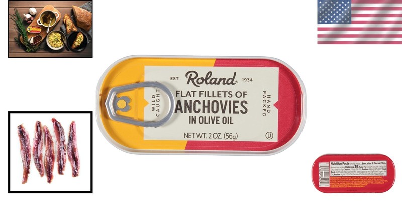 Savory Anchovies Flat Fillets in Olive Oil - 2 oz for Gourmet Sauces & Dressings gallery