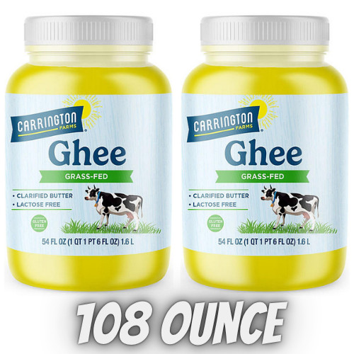 2 Pack Carrington Farms Ghee 54 oz. | Pure, High-Quality Clarified Butter