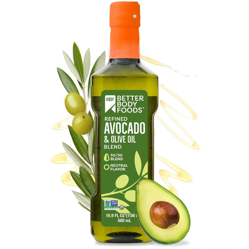 BetterBody Foods Refined Avocado Olive Oil 50/50 16.9 Fl Oz (Pack of 1)