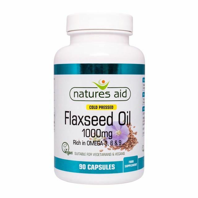 Natures Aid Vegetarian Flaxseed Oil 1000mg Capsules – 90 per pack