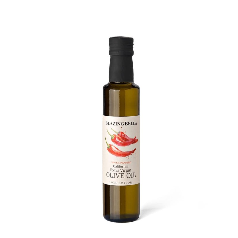 Blazing Bella Smoky Jalapeño Infused Extra Virgin Olive Oil, Mild Heat, Cold …