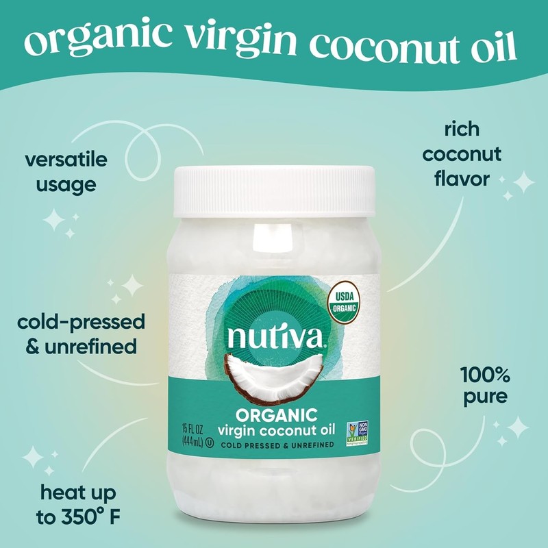Luxurious Organic Virgin Coconut Oil 15oz - Cold-Pressed, Versatile & Nourishing gallery
