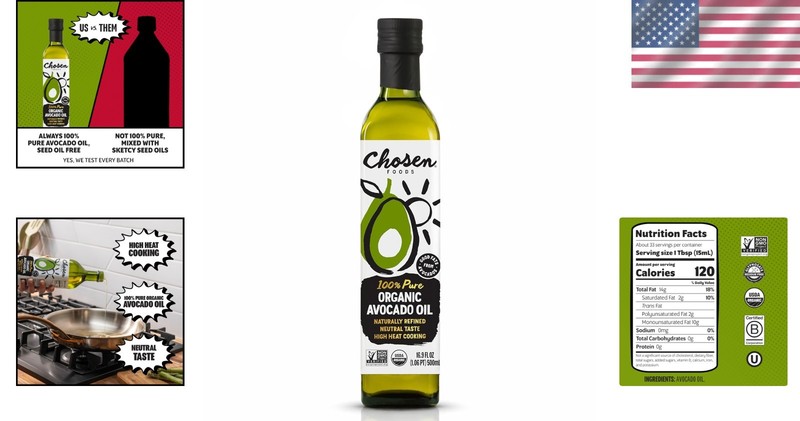 Versatile Cooking Oil: 16.9 Fl Oz Organic Avocado Oil - Plant-Based & Sugar-Free gallery