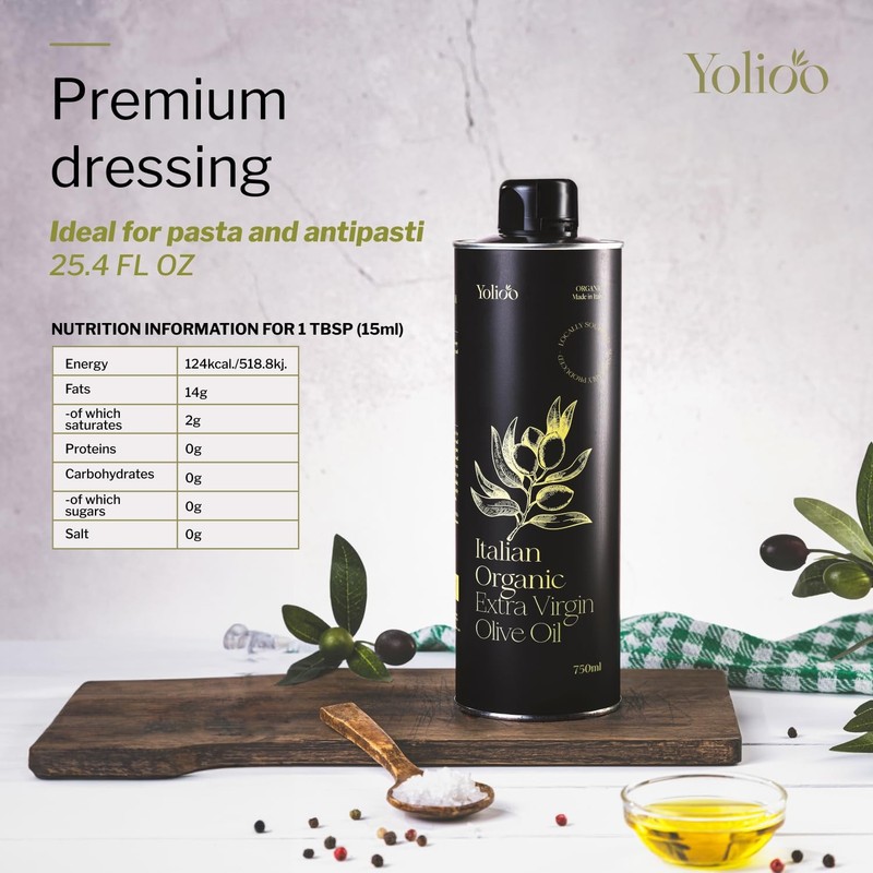 Extra Virgin Olive Oil Organic 100% Italian Cold Pressed Polyphenol Rich gallery