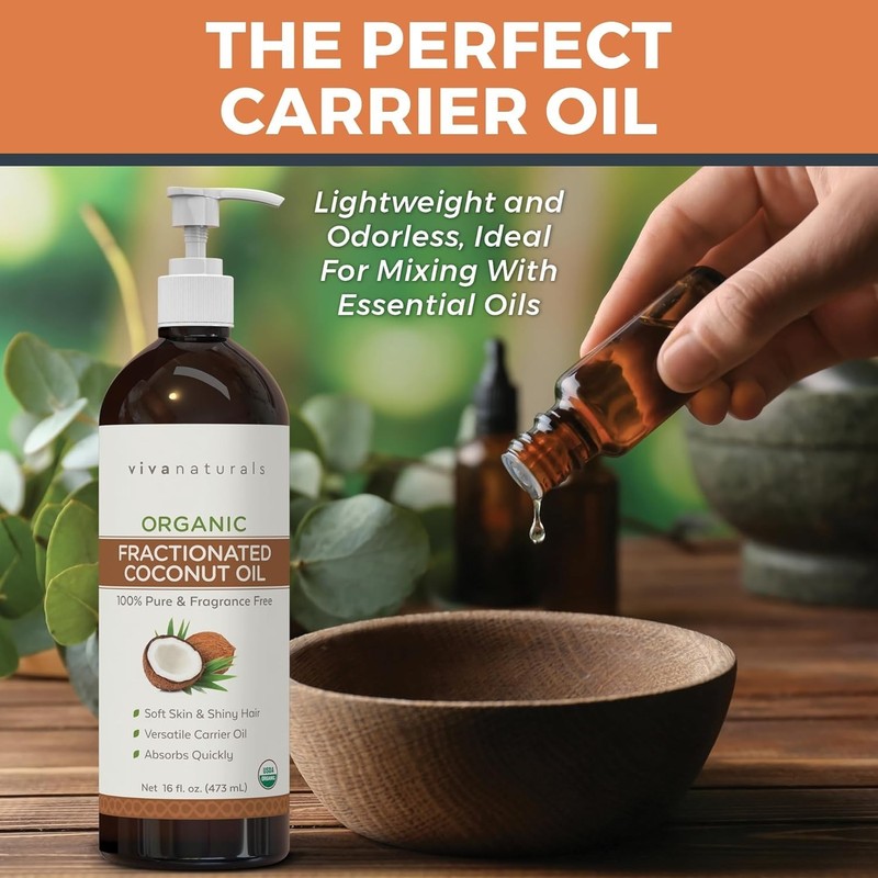Certified Organic 16oz Coconut Oil - Your Essential Carrier Oil for DIY Beauty gallery