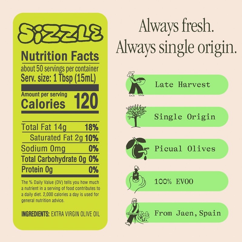 Sizzle Extra Virgin Olive Oil 750ml - Versatile Cooking Oil for Every Kitchen gallery