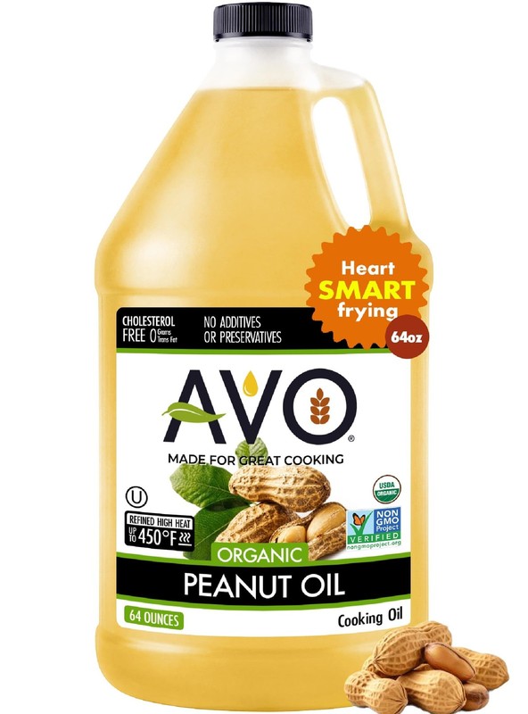 AVO Made for Great Cooking Organic Peanut Oil Half Gallon Perfect for Cookin…