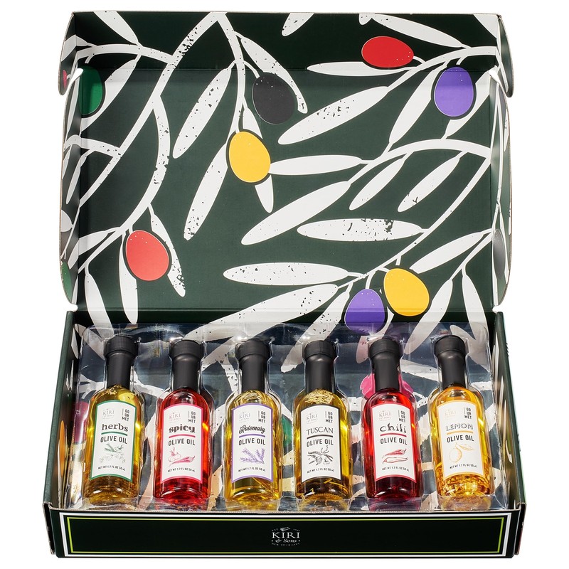 Kiri & Sons Olive Oil Gourmet Sampler Gift Set of 6 - Premium Extra-Virgin Bl... gallery