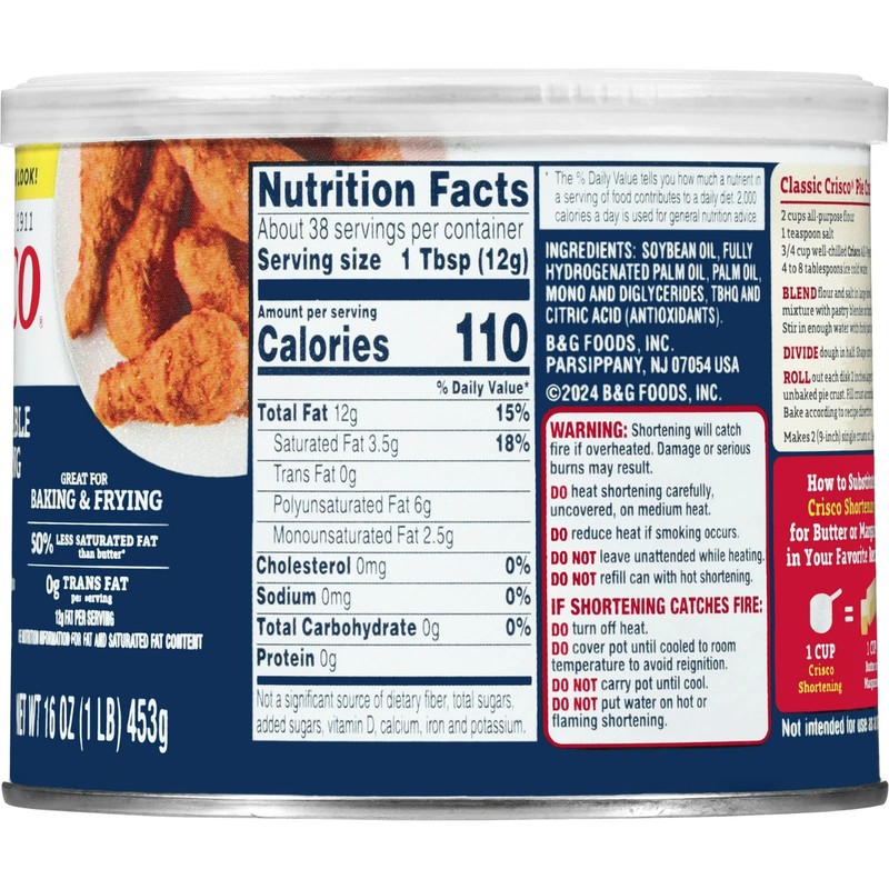 Crisco All-Vegetable Shortening, 16 oz gallery
