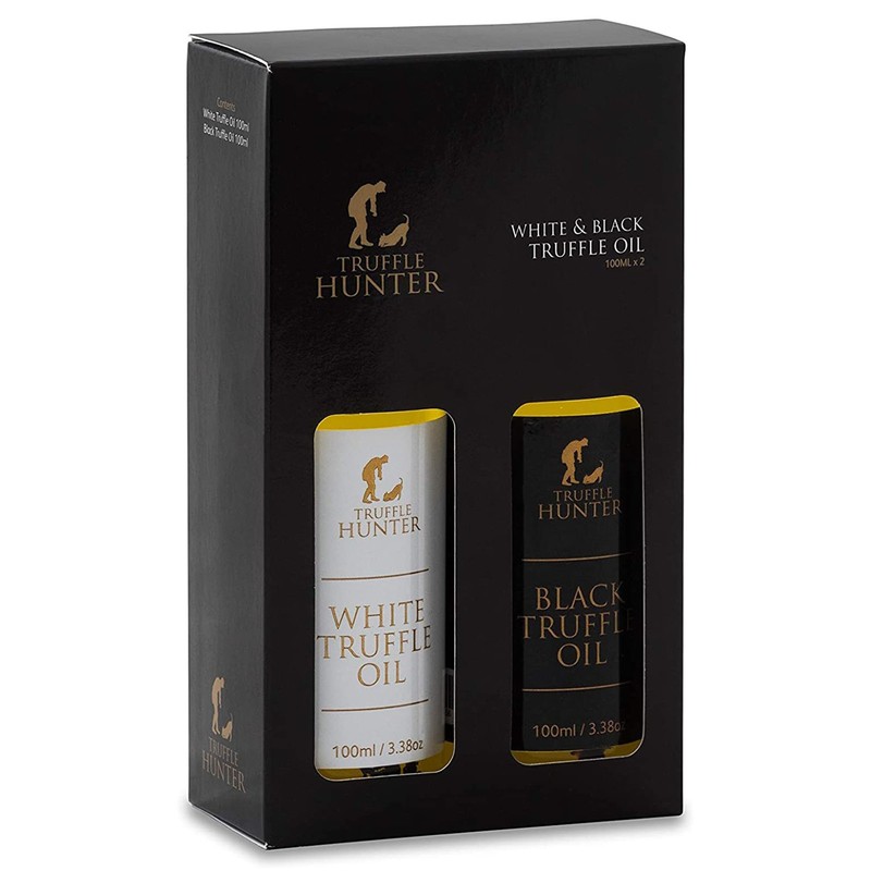 TruffleHunter Black & White Truffle Oil Set Extra Virgin Olive Oil for Cook…