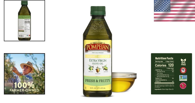 Gourmet Selection Extra Virgin Olive Oil - 16 Fl Oz First Cold Pressed Luxury gallery