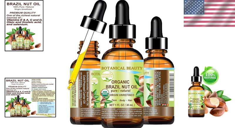 Aromatherapy Brazil Nut Oil 1 Fl Oz - 100% Pure Hydrating Oil for All Skin Types gallery