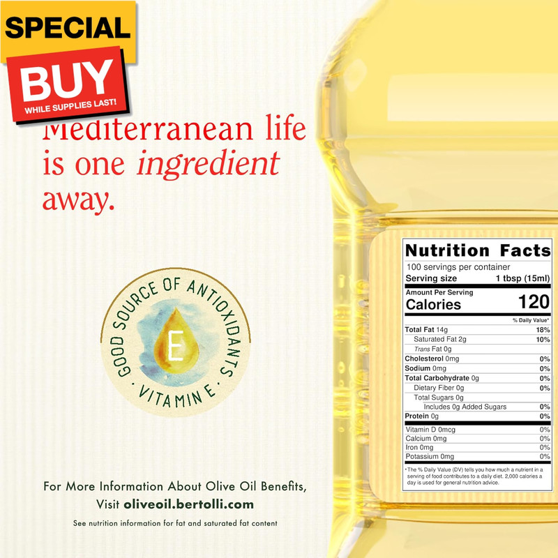 Extra Light Tasting Olive Oil, 51-Ounce Bottle gallery