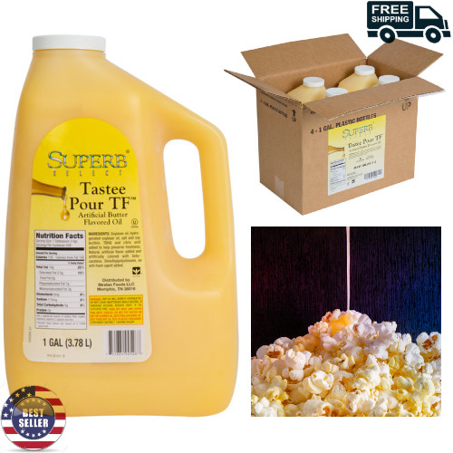 4 Case 1 Gallon Grilling Sauteing Liquid Butter Flavored Oil Alternative