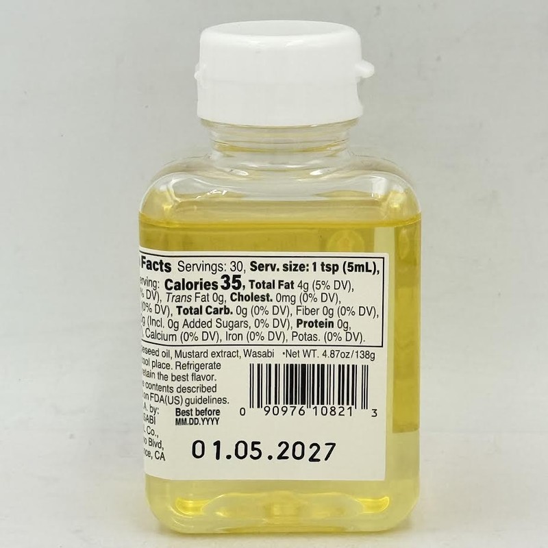 Kinjirushi Rapeseed Oil With Wasabi (Gluten Free Vegan )5.07oz/150ml gallery