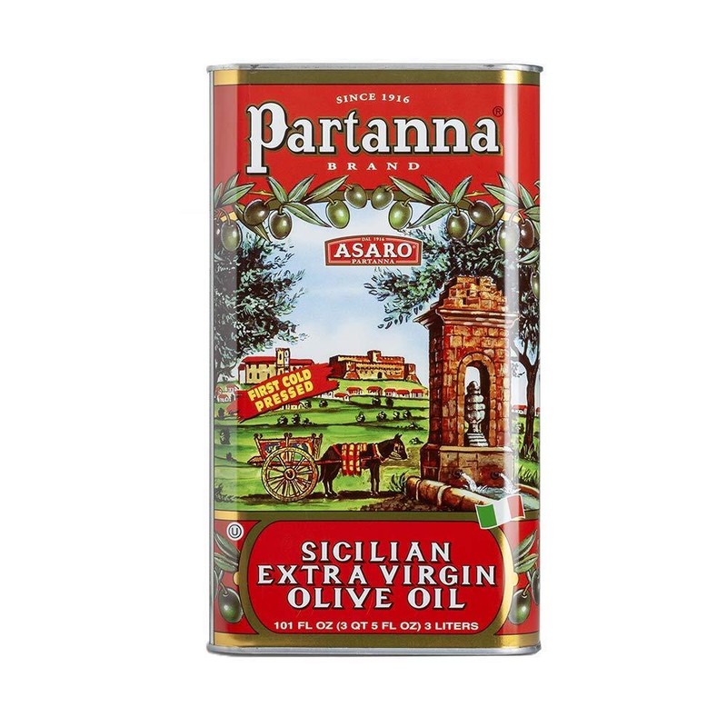 Partanna Robust Extra Virgin Olive Oil – Sicily, Cold Pressed, 3L Tin
