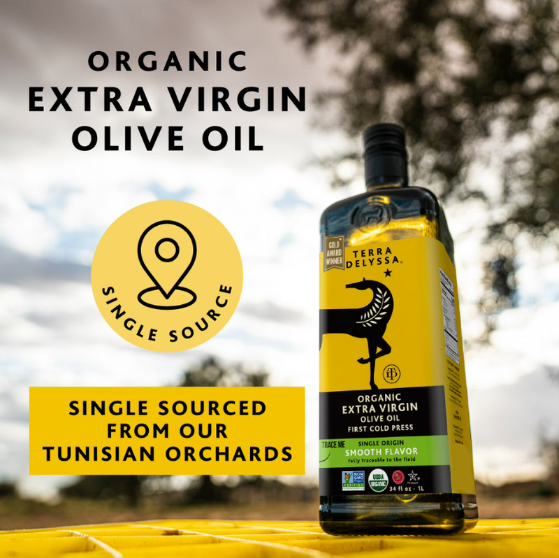 (3 pack) Terra Delyssa Organic Extra Virgin Olive Oil, 34 fl. oz. Glass gallery