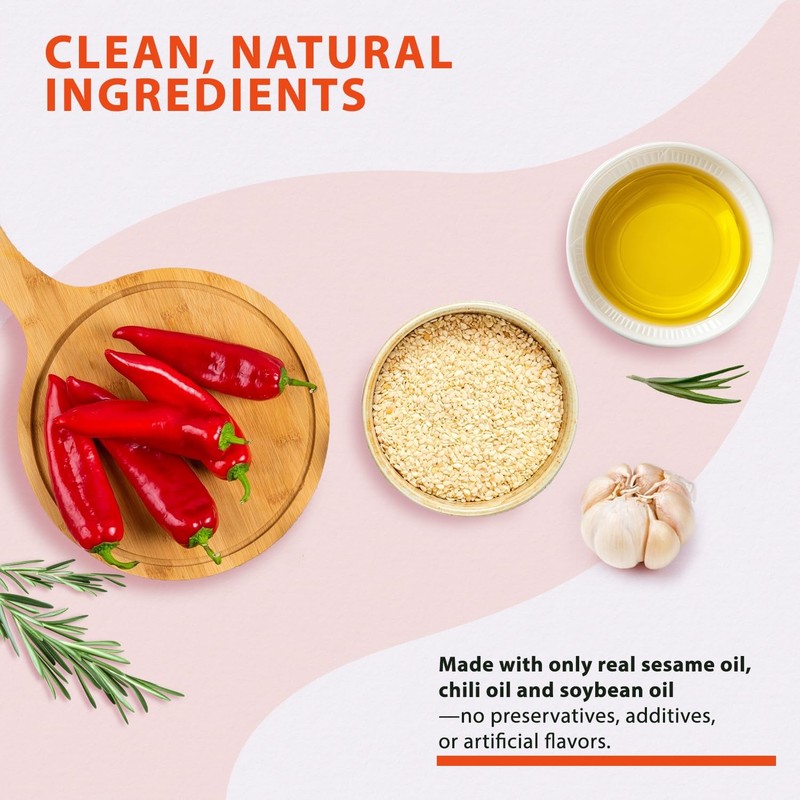 Soeos Spicy Sesame Oil, 8.45 fl oz 250ml, Pack of 1, Aromatic Chili-Infused F... gallery