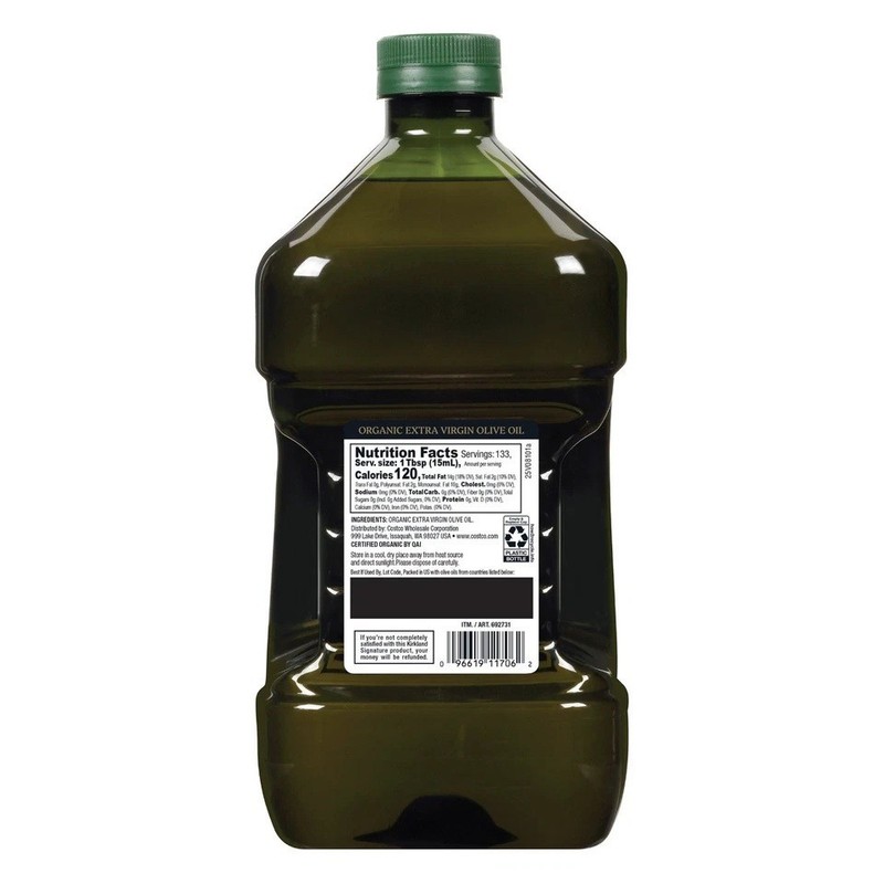 Kirkland Signature, Organic Extra Virgin Olive Oil, 68 fl oz / 2 Liters gallery