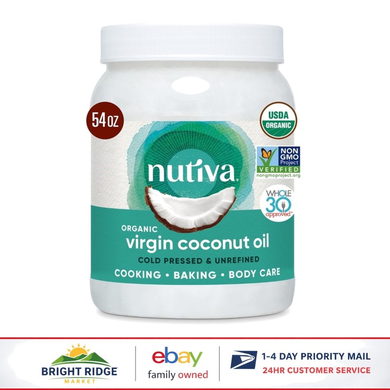 54 Fl Oz Extra Virgin Coconut Oil, Versatile Cooking Oil for All Recipes