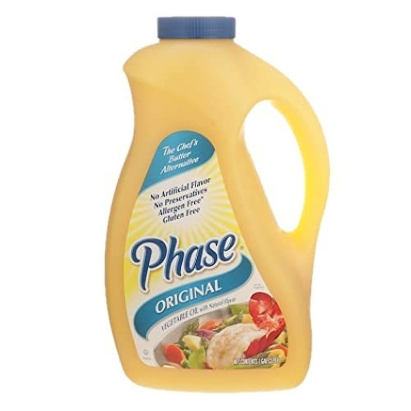 Allergen Free Vegetable Oil with Natural Flavor by Phase | 1 Gallon Jug (Origina
