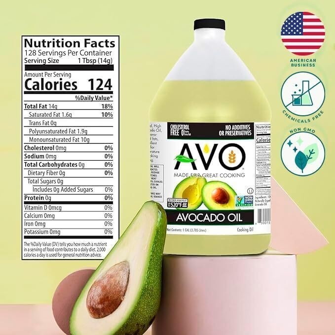 NON GMO 100% Avocado Oil 1 Gallon 128 Fl-oz NO Preservatives Added gallery