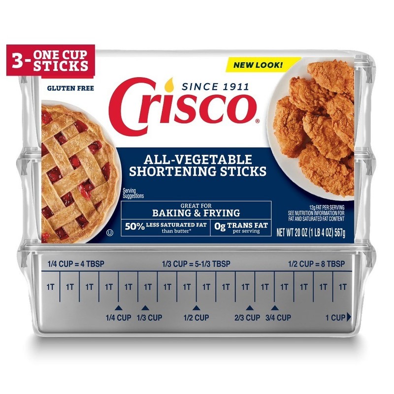 All-Vegetable Shortening Sticks, 20 oz, 3 One-Cup Sticks