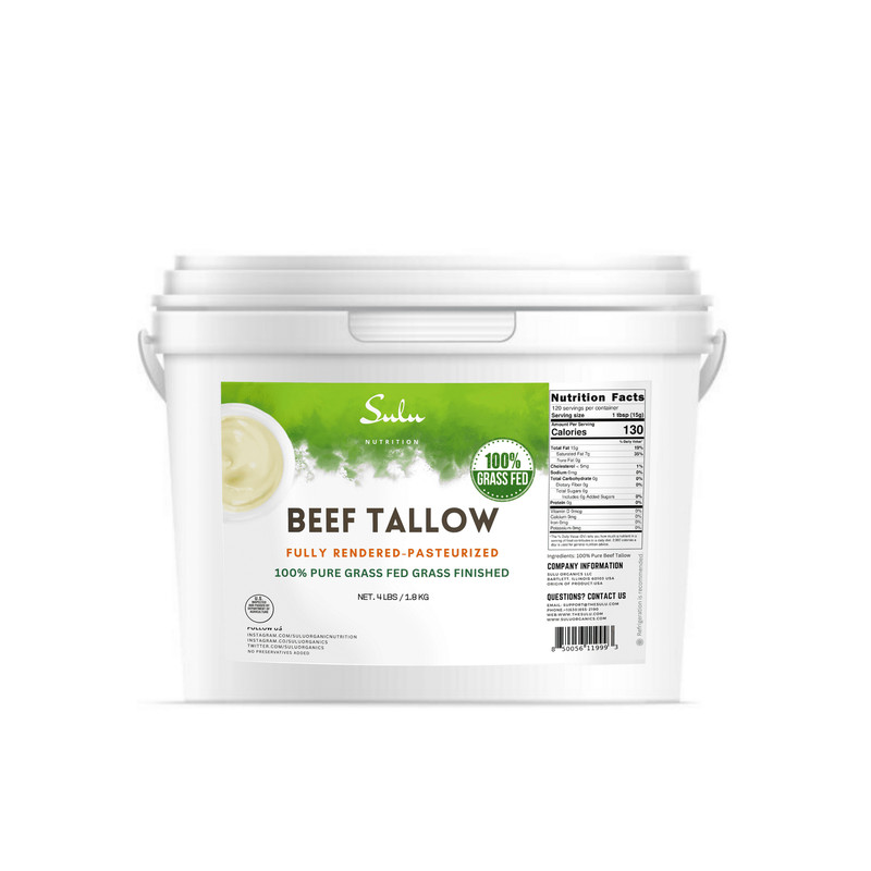 4 LBS 100% Pure Fully Rendered NON GMO Beef Tallow- 100% Pure Suet from Local US
