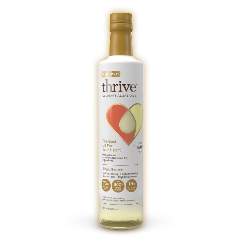 Thrive Cooking Oil – Reserve Pure Algae Oil, Heart and Health-16.9 fl oz, 1 Pack