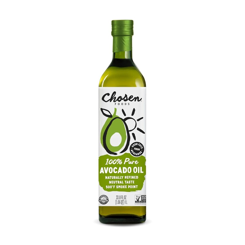Chosen Foods 33.8Oz 100% Pure Avocado Oil High Heat Cooking Non-gmo Gluten Free