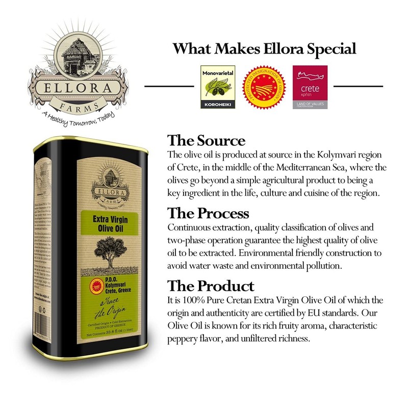 Ellora Farms Extra Virgin Olive Oil 3 Pack 33.8 Fl Oz Single Origin PDO gallery