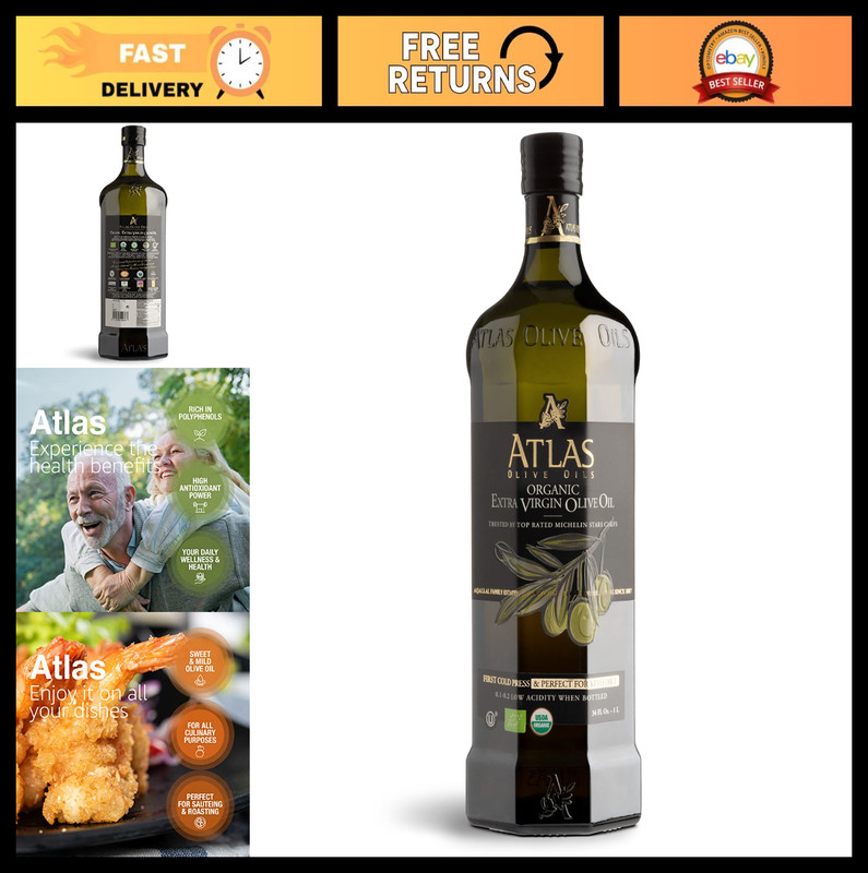 Cold Press Extra Virgin Olive Oil – Polyphenol Rich, Organic, Unprocessed, 500ml