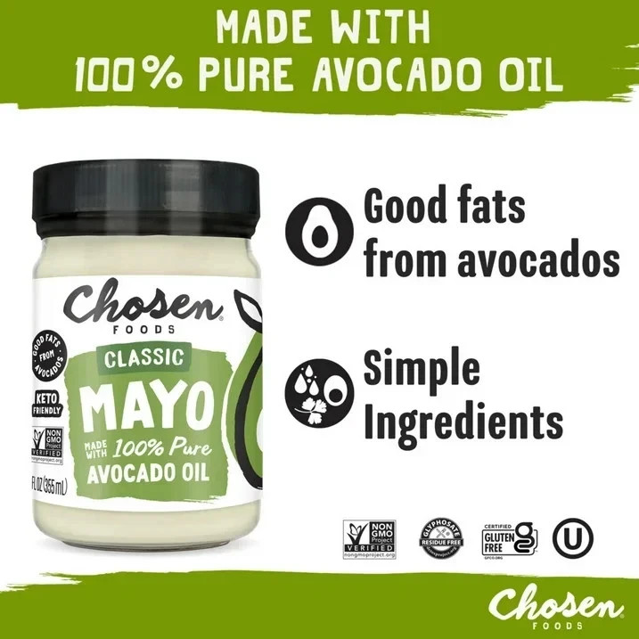 Chosen Foods 100% pure Avocado oil Classic Mayo 12 fl Oz Jar... gallery