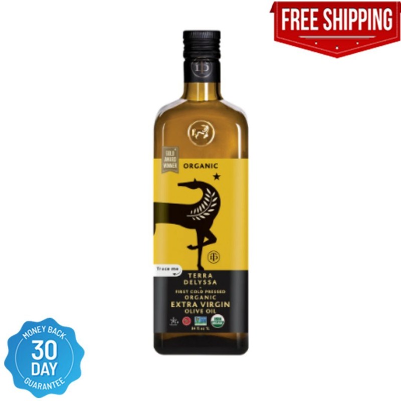 Organic Extra Virgin Olive Oil, 34 Fl. Oz. Glass