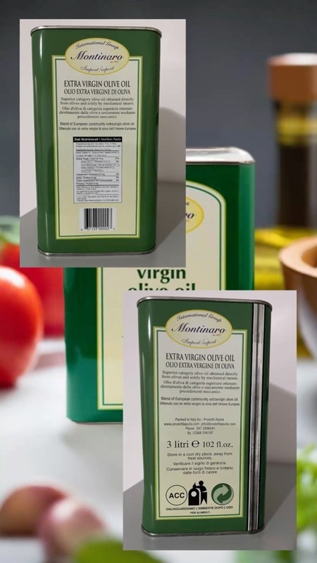 Premium Extra Virgin Olive Oil 3L Tin - Cold-Pressed EVOO from Puglia, Italy - R gallery