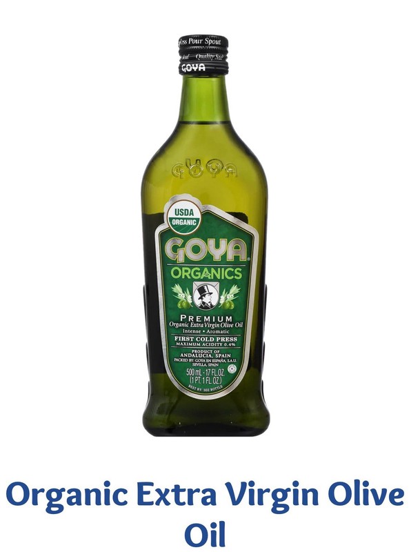 Goya Organic Premium Extra Virgen Olive Oil 17 Oz Glass Bottle