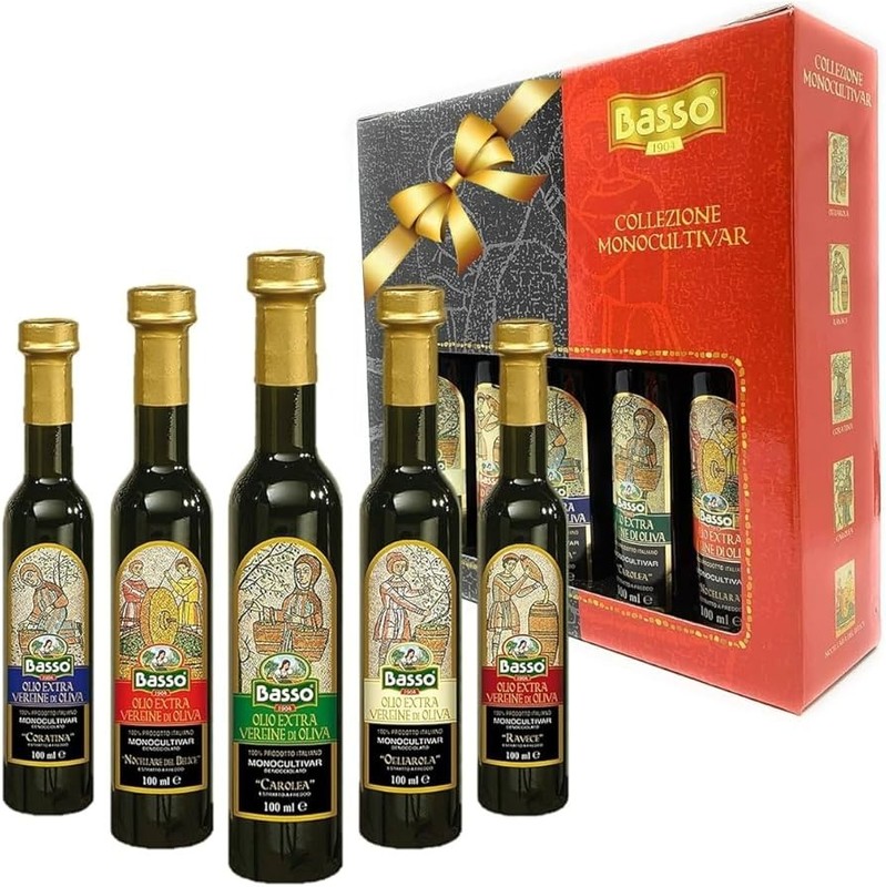 Extra Virgin Olive Oil Gift Set, Experience 5 Olive Oil Varieties, First Co…