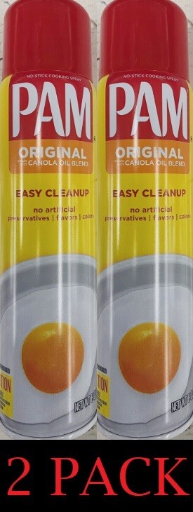 2x PAM Original Canola Oil Blend Non stick Cooking & Baking Spray 8 oz – 2 PACK