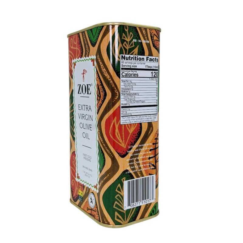 ZOE Extra Virgin Olive Oil, 1-Liter Tins (Pack of 2) Pack 2 gallery