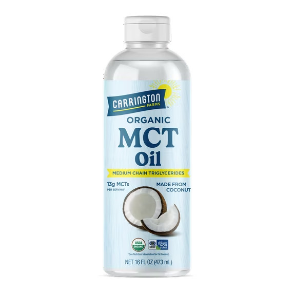 Carrington Farms Organic Medium Chain Triglyceride Oil, 16oz Plastic Bottle