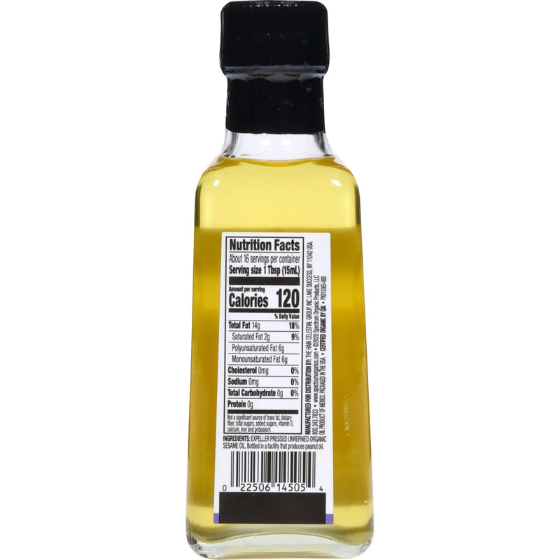 Spectrum Unrefined Organic Sesame Oil (2)8 Fl Oz Nutty Flavor Non GMO Oil 2 Pack gallery