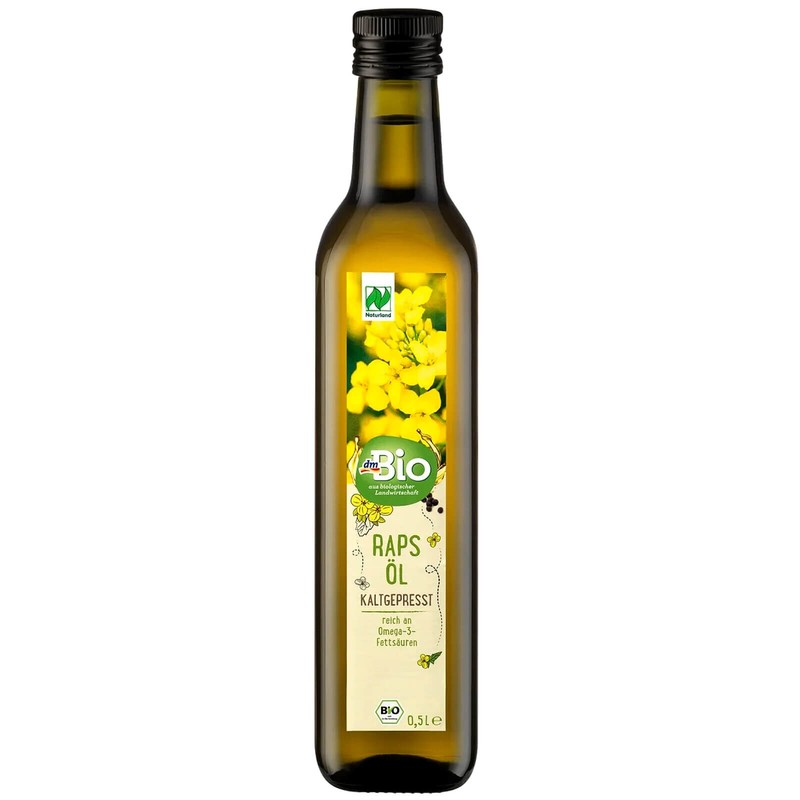 16.9oz DM Bio Rapeseed Oil,Cold-Pressed Gluten Free Lactose-Free,Without Aroma