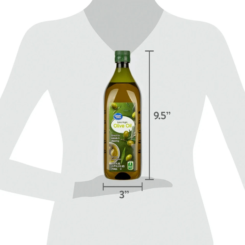 Great Value: 100% Extra Virgin Olive Oil, 25.5 fl oz FREE & FAST SHIPPING gallery