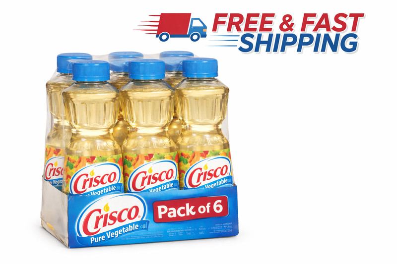 Crisco Pure Vegetable Oil 16 oz (473ml) Bottles Pack of 6 | Cooking Frying gallery