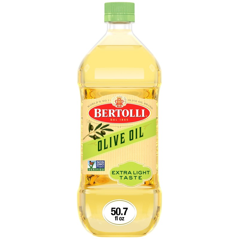 Bertolli Olive Oil Extra Light 50.72 Fl Oz Non GMO Ideal for Cooking Baking F...