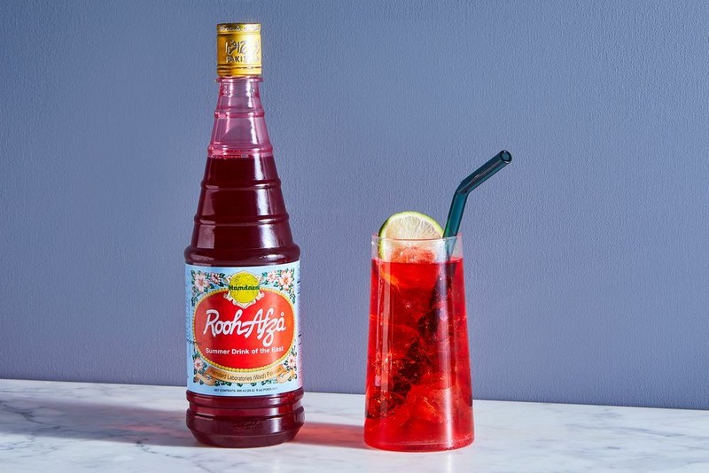 Hamdard Rooh Afza Sharbat Syrup Fruits 800ml
