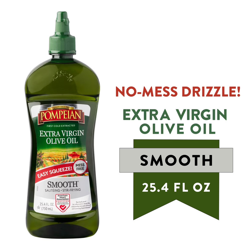 Pompeian Smooth Extra Virgin Olive Oil Squeeze – 25.4 fl oz